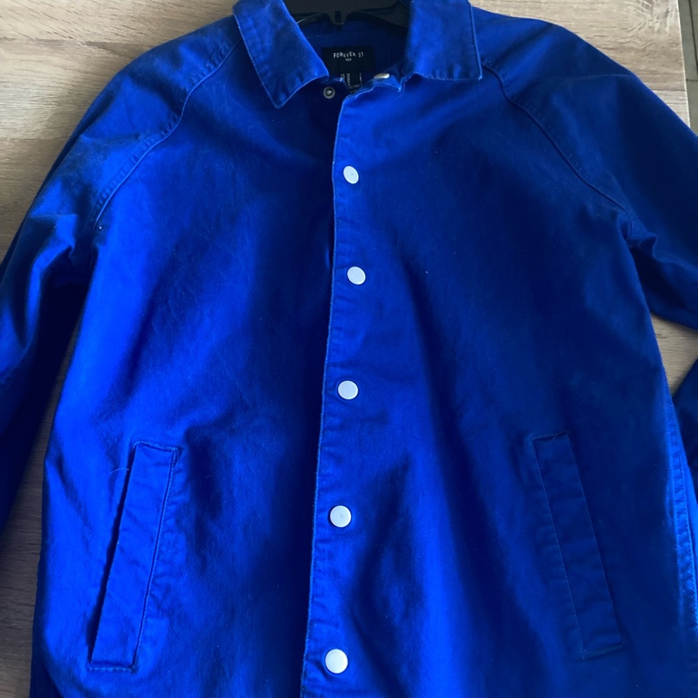 Blue jacket forever 21 size medium